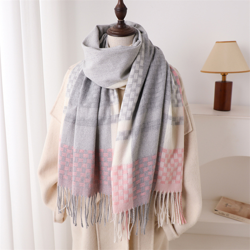 Woven Scarf Blanket - Luxusmarke Kaschmir Damen Karierter Schal Winter