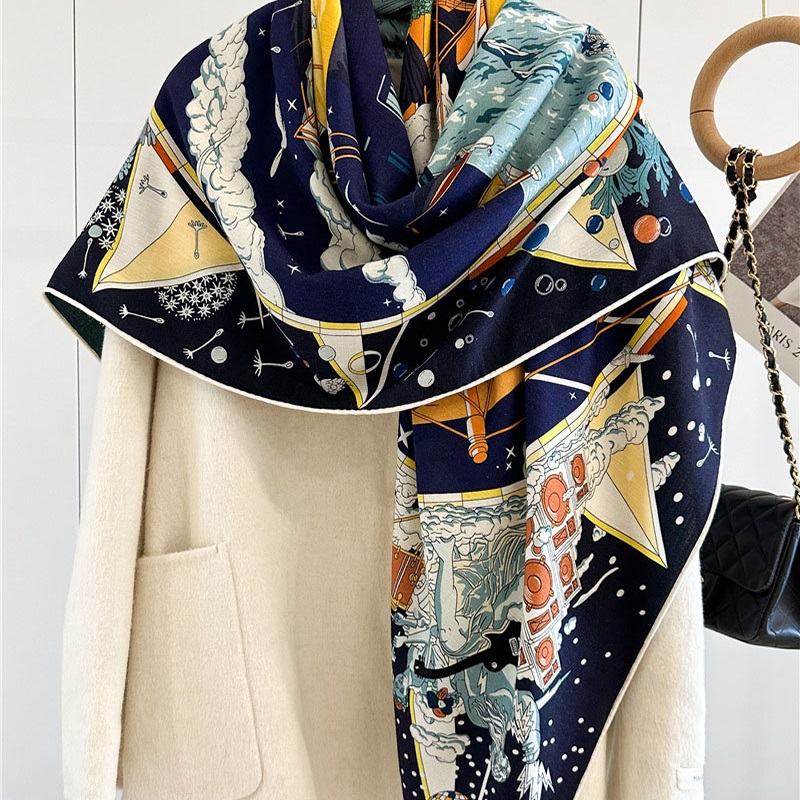 Woven Scarf Blanket - Damen Luxus Wolle Decke Schal Schal