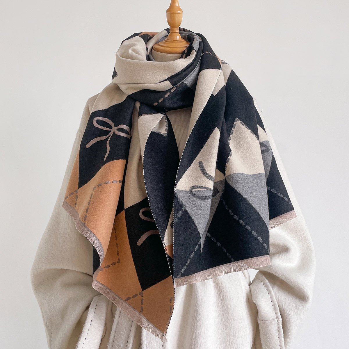 Damen-Schal aus Kaschmir-Imita – Pashmina Wrap Large Bewertung und Preis