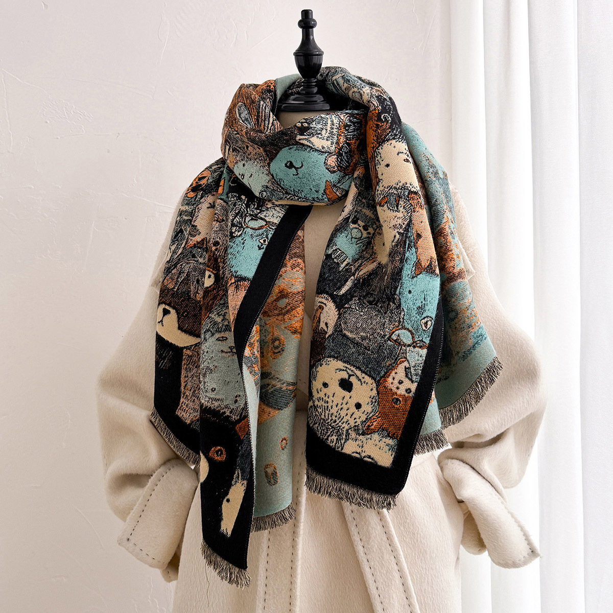Damen-Schal aus Kaschmir-Imita – Woven Scarf Blanket Bewertung und Preis