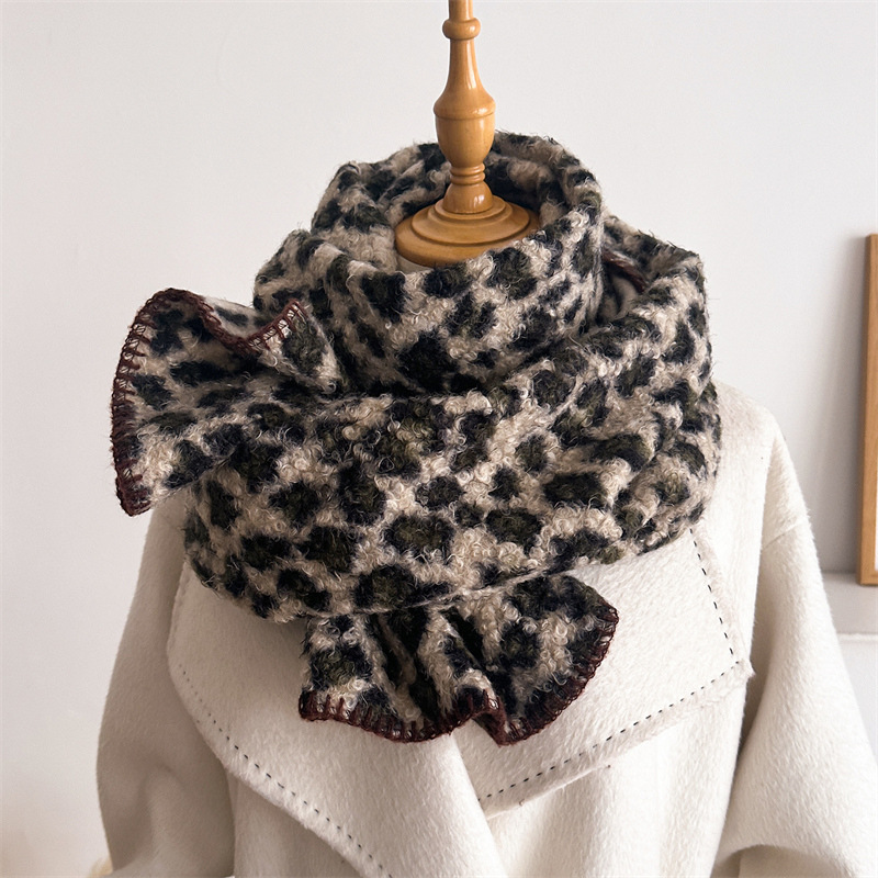Herbst Winter Leoparden-Schal  – Woven Scarf Blanket Bewertung und Preis