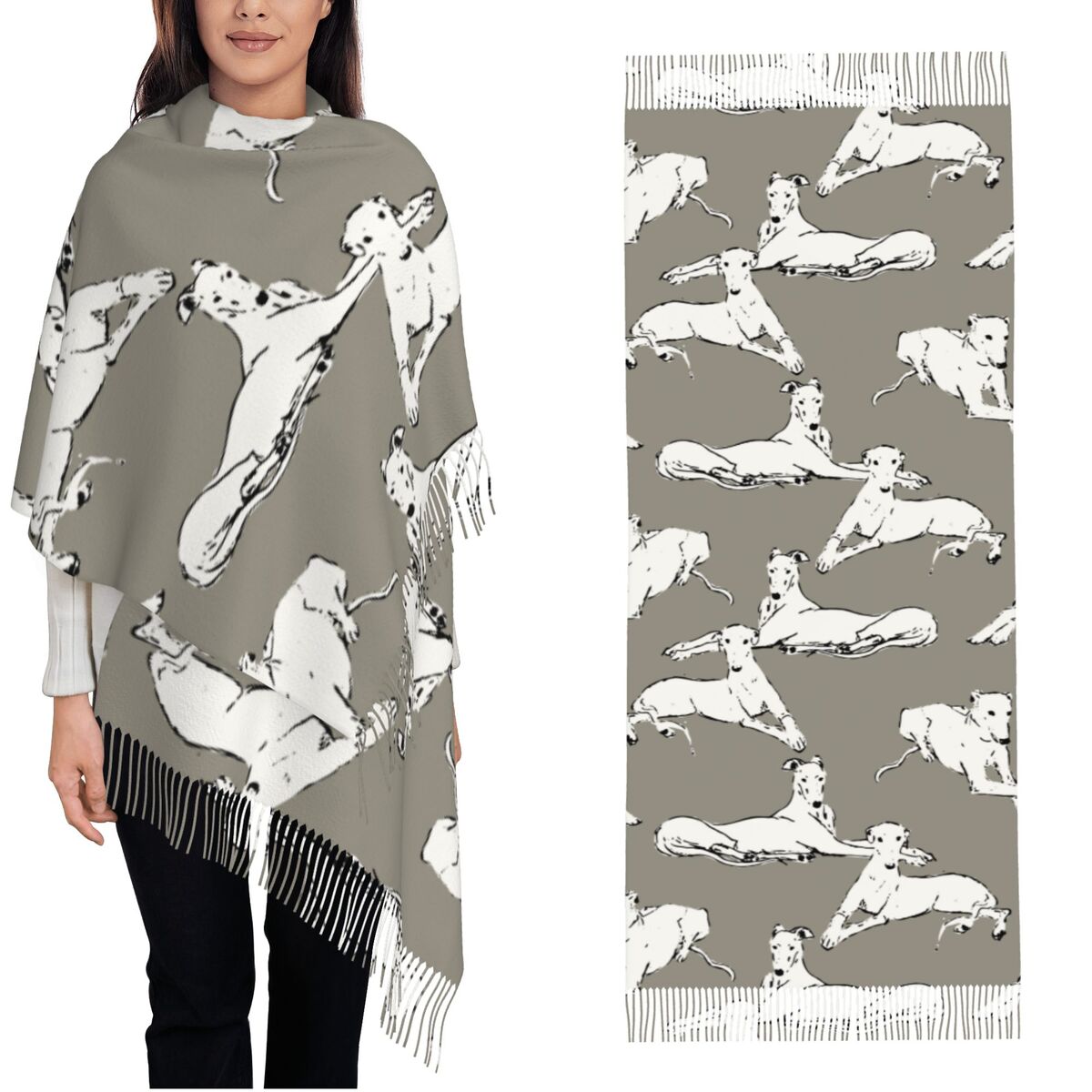 Entspannender Windhund-Whippet – Pashmina Wrap Large Bewertung und Preis