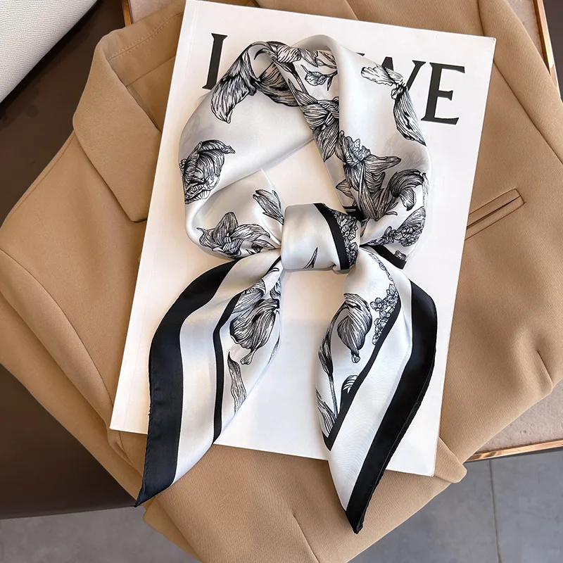 70*70cm Luxus Blumen druck Sei – Silk Neck Scarf Bewertung und Preis