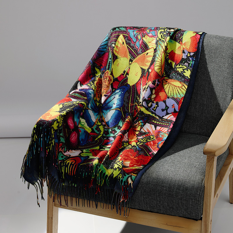 Luxus Marke Ölgemälde Kaschmir – Woven Scarf Blanket Bewertung und Preis