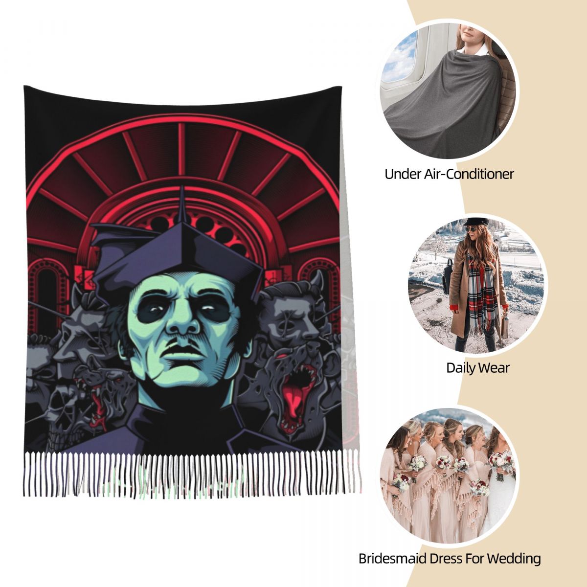 Ghost Band Schalwickel für Dam – Pashmina Wrap Large Bewertung und Preis